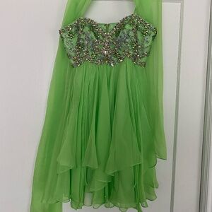green sherrii hill dress